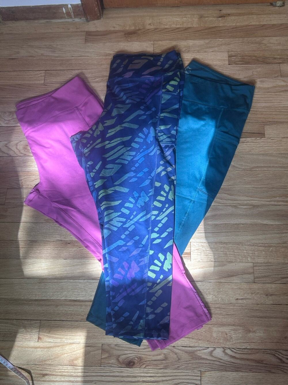 Lot Of 3 Women Live Well Legging Size 22/14W With Side Pockets